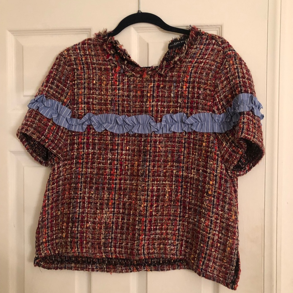 Zara Cableknit Blouse